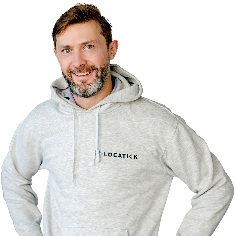 A Locatick technician in the field